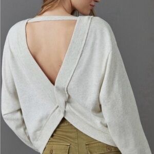 Pilcro Anthropologie Ryanne Open-Back Sweatshirt